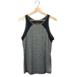 Reebok Gray & Black Speedwick Lightweight Athletic Tank Top L